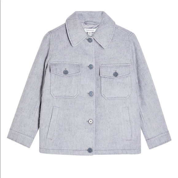 Topshop Tall Wool-Blend Jacket - Picture 4 of 5